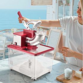 Commercial Ice Crusher 661LBS/H Electric Snow Cone Maker Shaved Ice Red (Option: red)